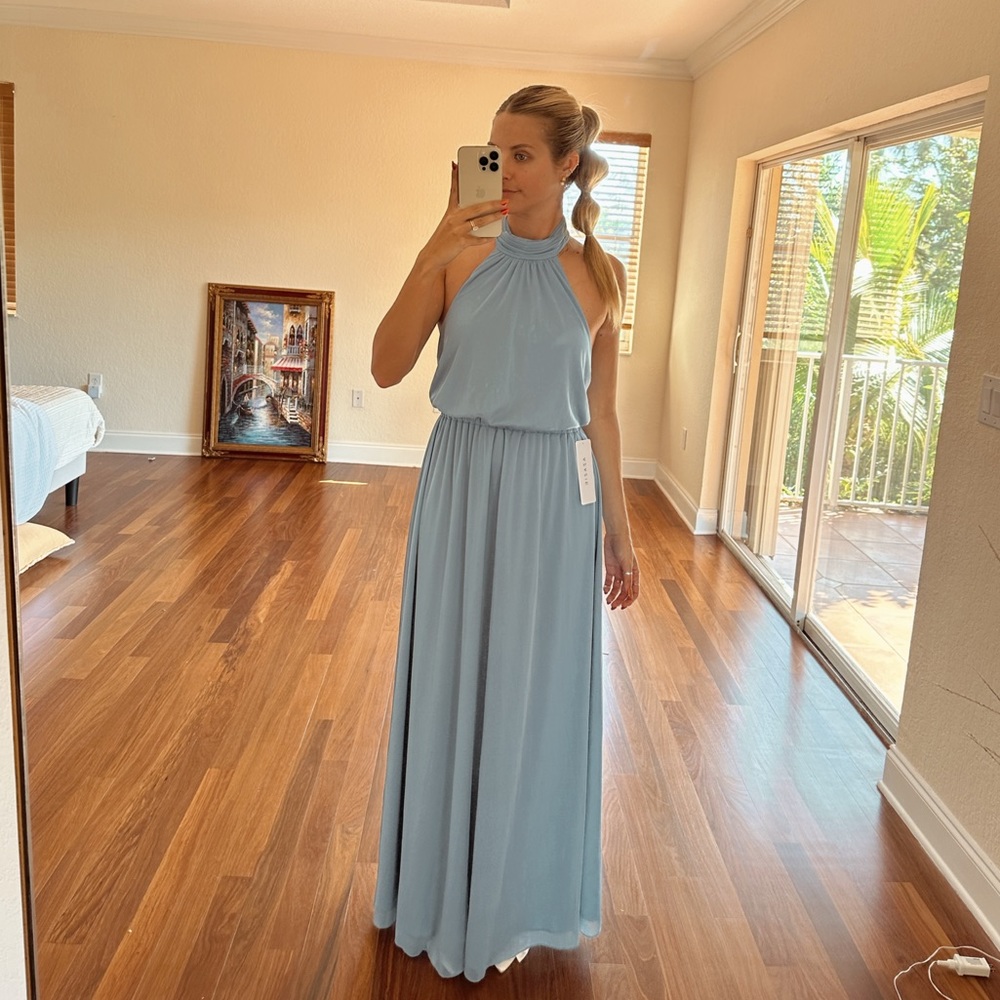 Something blue bridal dress
